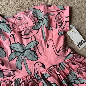 Tea Collection girls dress flamingo sketch size 4